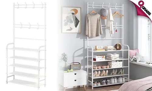 5-Layer Clothes & Shoe Rack